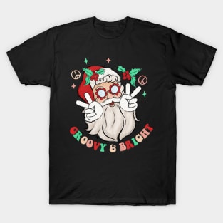 Groovy & Bright Hippie Santa Claus T-Shirt